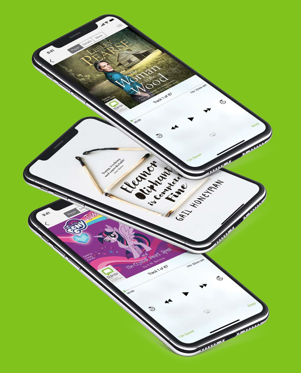 iPhone screenshots of Bolinda Labs BorrowBox app